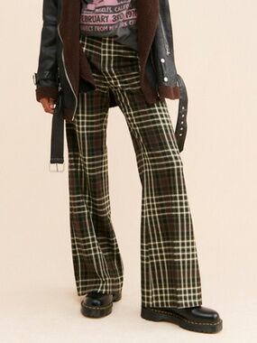 Free People Jules Plaid Pants — Size 4